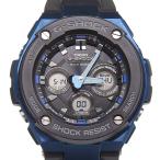 CASIO カシオ Gショック G-STEEL ミッドサイズシリーズ GST-W300G 腕時計 SS×樹脂系 黒 ソーラー電波時計 メンズ【H221525674】中古