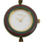 GUCCI グッチ チェンジベゼル 11/12.2 腕時計 金メッキ クオーツ アナログ表示 レディース 白文字盤【I120125030】中古