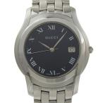 GUCCI グッチ 5500M 腕時計 SS クオーツ アナログ表示 ボーイズ 黒文字盤【I120126015】中古