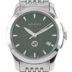 GUCCI グッチ 126.5 腕時計 SS クオーツ アナログ表示 レディース グリーン文字盤【I120126048】中古