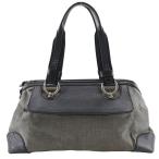 BOTTEGAVENETA ボッテガヴェネタ トートバッグ キャンバス×レザー グレー/黒 レディース【I120725131】中古