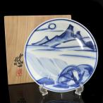 [ человек национальное достояние близко глициния . три произведение ] гора белый фарфор с синим рисунком тарелка антиквариат товар керамика _[I121826001] б/у 