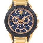 VERSACE ヴェルサーチ M8C80D009 S080 腕時計 SS ゴールド クオーツ クロノグラフ レディース ブラック文字盤【I130325036】中古