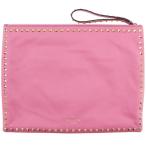 VALENTINO Valentino блокировка заклепки клатч кожа Pink Lady -s[I131826090] б/у 