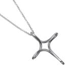 ティファニー TIFFANY&Co. オープンクロス ネックレス シルバー925 約6.54g【I132525117】中古