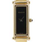 GUCCI グッチ 1500L 腕時計 金メッキ クオーツ アナログ表示 レディース 黒文字盤【I133125010】中古