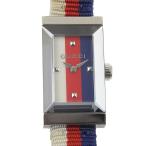 GUCCI グッチ Gフレーム トリコロール YA147502/147.5 腕時計 SS×キャンバス クオーツ アナログ表示 レディース【I133125047】中古