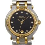 GUCCI グッチ 9000L 腕時計 SS クオーツ アナログ表示 レディース 黒文字盤【I140226058】中古