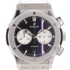 HUBLOT ウブロ クラシックフュージョン ツアーオート 100本限定 腕時計 チタン×ラバー 白 自動巻き 黒文字盤【I150126008】中古