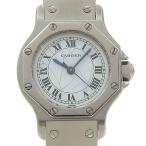 CARTIER カルティエ サントスオクタゴンSM 腕時計 SS 自動巻き アナログ表示 レディース 白文字盤【I150225015】中古