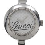 GUCCI グッチ Gサークル ロゴ 105 腕時計 SS クオーツ アナログ表示 レディース ホワイト文字盤【I150225024】中古