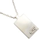 GUCCI グッチ Gマーク プレート ネックレス シルバー925 約21.0g ユニセックス【I170224099】中古