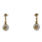 CHANEL シャネル ココマーク フープ ピアス 金メッキ×フェイクパール 約5.8g レディース【I191625060】中古