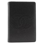 CHANEL シャネル ココマーク カードケース 名刺入れ キャビアスキン 黒 レディース【I191824158】中古