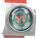 Paul Smith ポール・スミス アシンメトリー 6038-H12611 腕時計 SS×型押しレザー クオーツ ボーイズ 赤文字盤【I203124071】中古