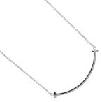 ティファニー ネックレス Tスマイル スモール K18WG ホワイトゴールド 約3g TIFFANY&amp;Co.【I220102051】中古