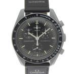 OMEGA オメガ ミッショントゥ ザ ムーン S033M100 腕時計 セラミック×ナイロン クオーツ クロノグラフ メンズ 黒文字盤【I220225002】中古