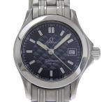 OMEGA オメガ シーマスター120M ジャックマイヨール 2586.80 腕時計 シルバー クオーツ レディース ネイビー文字盤【I220225020】中古
