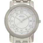 HERMES エルメス キャリック 腕時計 SS クオーツ アナログ表示 レディース ホワイト文字盤【I220225023】中古