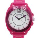 COACH コーチ シグネチャー  CA.09.7.53.0503 腕時計 SS×ラバー クオーツ アナログ表示 レディース 白文字盤【I220724032】中古