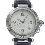 CARTIER カルティエ パシャ38 W3103755 腕時計 SS×レザー 自動巻き メンズ シルバー文字盤【I220725031】中古