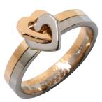 CARTIER カルティエ ダブルハート リング・指輪 K18PG×K18WG 9.5号 約4.7g レディース【I220725041】中古