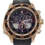 CITIZEN シチズン プロマスター C660-S067634 JR4046-03E 腕時計 SS×ラバー エコドライブ クロノグラフ メンズ 黒文字盤【R142226012】中古