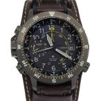 CITIZEN シチズン プロマスター BN4055-27E 腕時計 チタン×レザー エコドライブ 多針アナログ表示 メンズ 黒文字盤【R142226021】中古