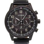 CITIZEN シチズン エコドライブ CA4426-28E B620-S117399 腕時計 SS×レザー エコドライブ クロノグラフ メンズ 黒文字盤【R142526003】中古