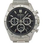 SEIKO セイコー クロノグラフ 8T63-00D0 KSN8T6C 腕時計 SS クオーツ クロノグラフ メンズ 黒文字盤【R142726023】中古