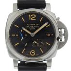 PANERAI パネライ ルミノール 1950 GMT OP7122 PAM01537 腕時計 SS×ラバー 黒 自動巻き パワーリザーブ メンズ 黒文字盤【R150226035】中古