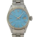 ROLEX ロレックス オイスターパーペチュアル デイト 6517 腕時計 SS 自動巻き レディース 水色文字盤【S110725061】中古