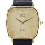 SEIKO セイコー ドルチェ ヴィンテージ 7731-5120 腕時計 SS×型押しレザー クオーツ アナログ表示 ゴールド文字盤【S140725858】中古 爆買