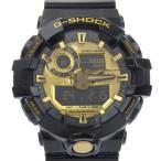 CASIO カシオ G-SHOCK GA-710GB-1AJF 腕時計 樹脂系×SS ブラック クオーツ アナデジ表示 メンズ ゴールド文字盤【S152225181】中古