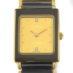 RADO ラドー ダイヤスター 2Pダイヤ 153.0249.3 腕時計 金メッキ×セラミック クオーツ レディース ゴールド文字盤【S170925477】中古