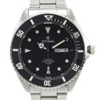 CYMA シーマ ダイバーズ 9111 腕時計 SS シルバー クオーツ アナログ表示 メンズ 黒文字盤【S191625016】中古