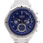 SEIKO セイコー WIRED ワイアード ザ・ブルー AGAW423 腕時計 SS シルバー クオーツ クロノグラフ メンズ 青文字盤【S191925034】中古