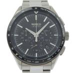 SEIKO セイコー WIRED ワイアード ニュースタンダード AGAW401 VK63-K006 腕時計 SS クオーツ クロノグラフ 黒文字盤【S191925039】中古