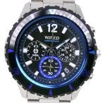 SEIKO セイコー WIRED ワイアード ザ・ブルー マスコミモデル AGAW429 VK63-K270 クオーツ クロノグラフ 黒文字盤【S191925040】中古
