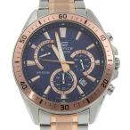 CASIO カシオ エディフィス EFR-552SG-2AVUDF 腕時計 SS シルバー クオーツ クロノグラフ メンズ ネイビー文字盤【S191925052】中古