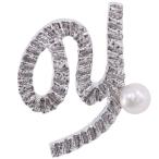 TASAKI タサキ イニシャル ｙ ピンブローチ ブローチ シルバー×パール 約3.4g ユニセックス【S222624032】中古