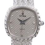CYMA シーマ 4Pダイヤ L616 腕時計 SS クオーツ アナログ表示 レディース シルバー文字盤【S22825002】中古