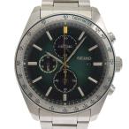 SEIKO セイコー セレクション 50周年記念限定モデル SBPY153 腕時計 シルバー ソーラー クロノグラフ メンズ 緑文字盤【Y192025009】中古