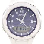 CASIO カシオ ウェーブセプター WVA-400J 腕時計 SS シルバー ソーラー電波時計 アナデジ表示 メンズ グレー文字盤【Y192025026】中古