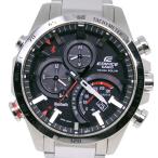 CASIO カシオ エディフィス EQB-501 腕時計 SS 黒 ソーラー時計 クロノグラフ メンズ 黒文字盤【Y192025042】中古
