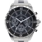 TECHNOS テクノス T3032 腕時計 SS ブラック クオーツ クロノグラフ メンズ 黒文字盤【Y192025063】中古