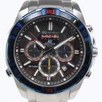 CASIO カシオ エディフィス インフィニティ・レッドブル・レーシング 腕時計 シルバー クオーツ クロノグラフ 黒文字盤【Y200925012】中古