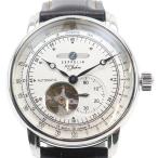 ZEPPELIN ツェッペリン  100周年記念シリーズ オープンハートオートマティック 76621 腕時計 SS シルバー 自動巻き【Y200925046】中古