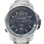 TOMMY トミー・ヒルフィガー 1791012 腕時計 SS シルバー クオーツ アナログ表示 メンズ 黒文字盤【Y200925048】中古