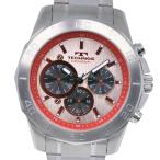 TECHNOS テクノス T5422 腕時計 SS シルバー クオーツ クロノグラフ メンズ ピンク文字盤【Y200925074】中古
